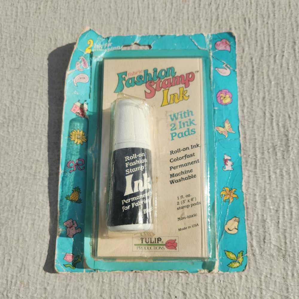 Vintage Tulip Productions Permanent Roll-On Fashion Stamp Ink Kit